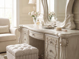 CHAPELHILL Bone White 67" Wide Vanity & Mirror