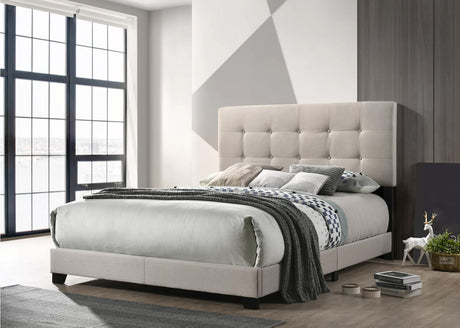 CHAPLIN Beige Tufted Bed