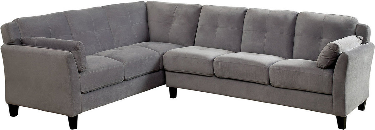 CHELSEY Gray Flannel 105" Wide Sectional (RTA)