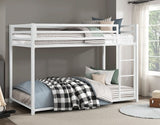 CHLOE White Metal 78" Wide x 54" Height Twin Bunkbed