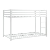 CHLOE White Metal 78" Wide x 54" Height Twin Bunkbed