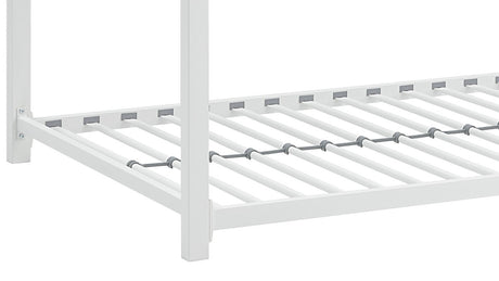 CHLOE White Metal 78" Wide x 54" Height Twin Bunkbed