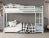CHLOE White Metal 78" Wide x 54" Height Twin Bunkbed