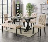 CIENNA Beige 6 Piece Dining Set