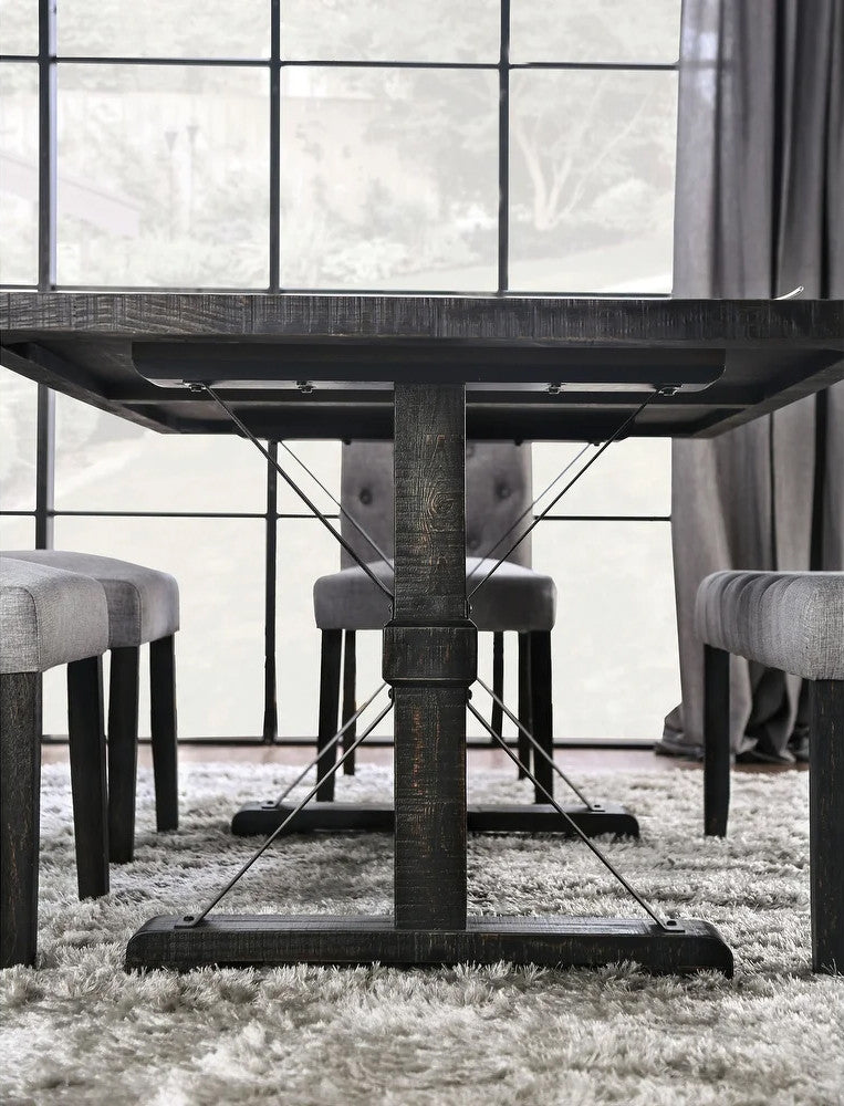 CIENNA Antique Black 72" Wide Dining Table