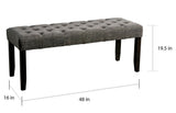 CIENNA Dark Gray 48" Wide Bench
