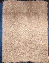 CIRRUS Gold 5' x 8' Luxury Shaggy Area Rug with Metallic Shimmer