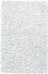 CIRRUS Off-White 5' x 8' Luxury Shaggy Area Rug with Metallic Shimmer