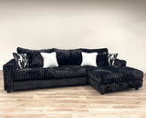 CITYVIEW Black 135" Wide Oversized Sectional