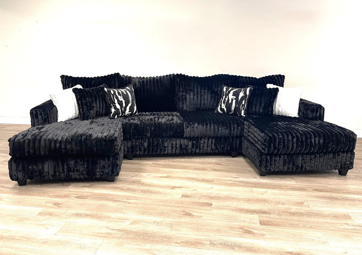 CITYVIEW Black 150" Wide Oversized Sectional