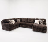 CLAYPOOL Chocolate Corduroy 142" Wide x 94" Depth Sectional