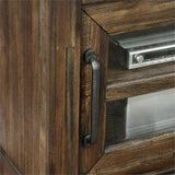 CLEMENCIO Distressed Dark Brown 72" Wide Wall Unit