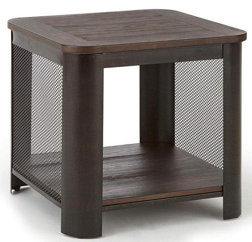 CLINT Dark Brown Industrial End Table