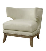 Deco White Accent Chair