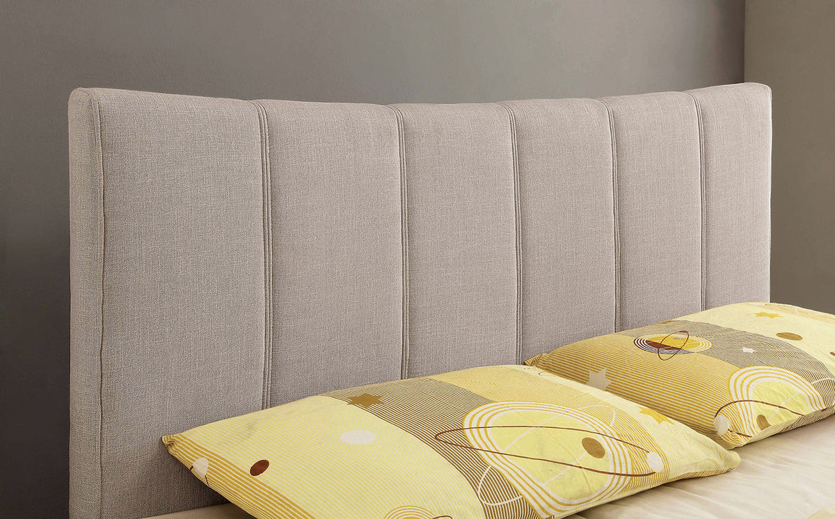 JENKINS Beige Upholstered Bed