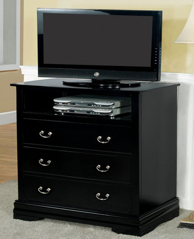 Crestline Black Media Chest