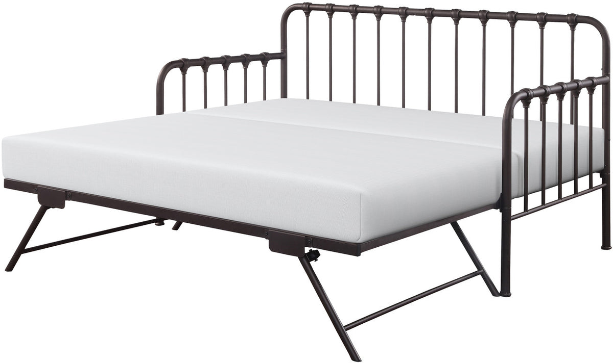 COIT Bronze Metal 79" Wide Daybed with Lift-Up Trundle