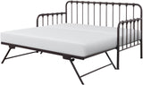 COIT Bronze Metal 79" Wide Daybed with Lift-Up Trundle