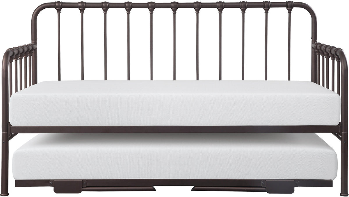 COIT Bronze Metal 79" Wide Daybed with Lift-Up Trundle