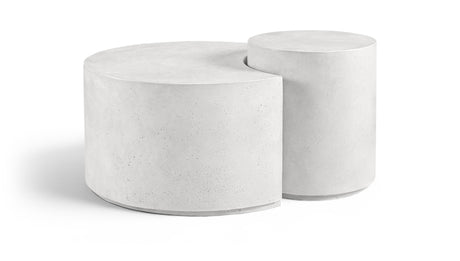 COLEBROOK Off-White Concrete 53" x 28" Coffee Table