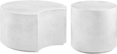 COLEBROOK Off-White Concrete 53" x 28" Coffee Table