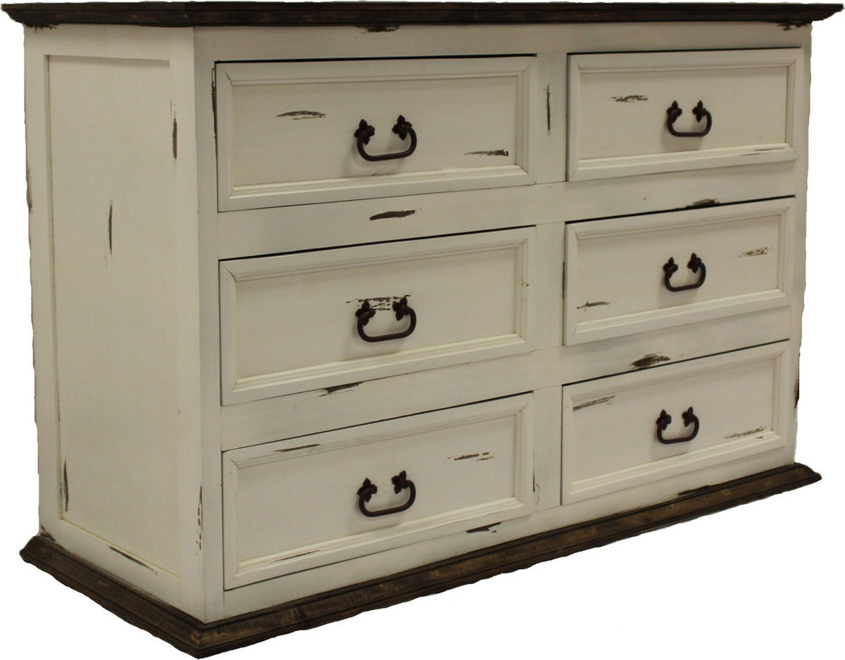 COLIMA White 52" Wide Dresser & Mirror