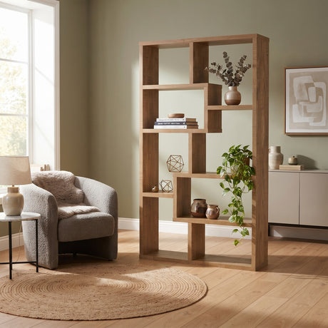 COLMER Light Brown 35" x 71" Bookcase (RTA)