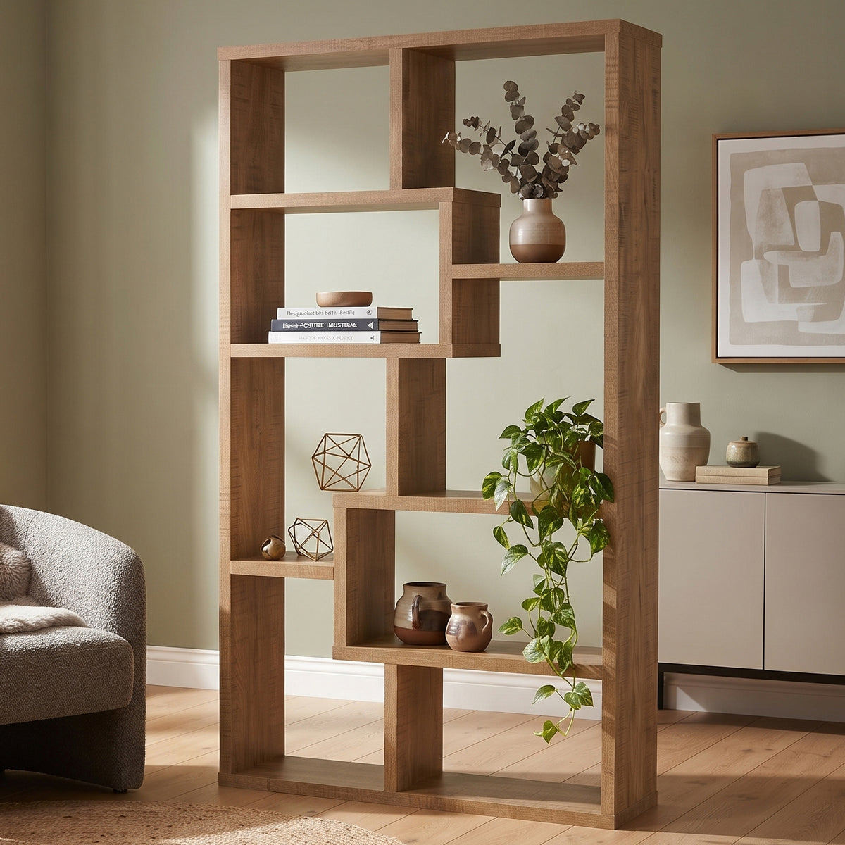 COLMER Light Brown 35" x 71" Bookcase (RTA)