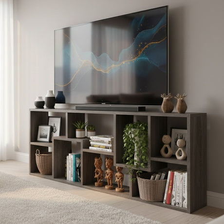 COLMER Dark Gray 71" Wide x 35" Height TV Stand (RTA)