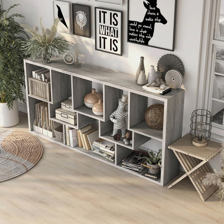 COLMER Light Gray 71" x 35" Bookcase (RTA)