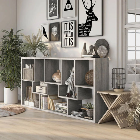 COLMER Light Gray 71" x 35" Bookcase (RTA)