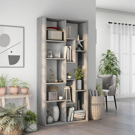 COLMER Light Gray 35" x 71" Bookcase (RTA)