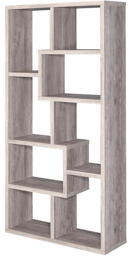 COLMER Light Gray 35" x 71" Bookcase (RTA)