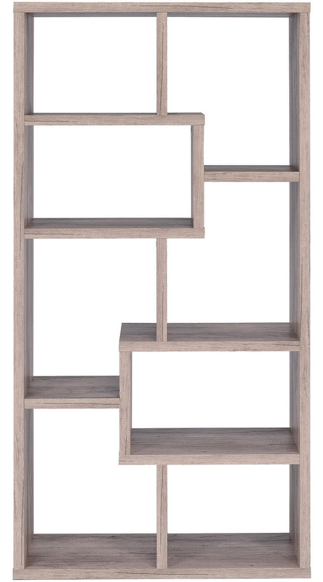 COLMER Light Gray 35" x 71" Bookcase (RTA)