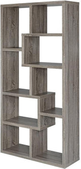 COLMER Dark Gray 35" x 71" Bookcase (RTA)