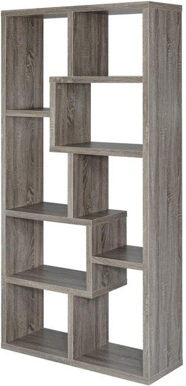 COLMER Dark Gray 35" x 71" Bookcase (RTA)