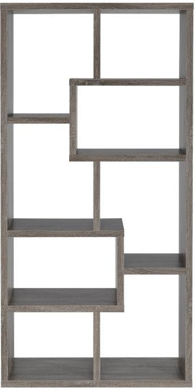 COLMER Dark Gray 35" x 71" Bookcase (RTA)