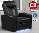 COMMANDER Black 34" Wide Power Reclining Chair