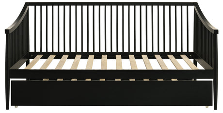 CONALLY Black Wood 81" Wide x 40" Height Daybed with Trundle