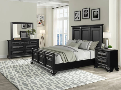 CONROE Black 65" Wide Dresser and Mirror