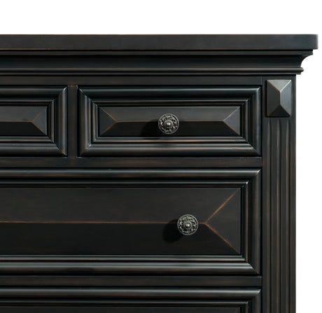 CONROE Black 65" Wide Dresser and Mirror
