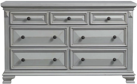 CONROE Gray 65" Wide Dresser and Mirror