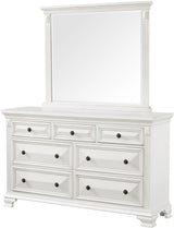 CONROE Off-White 65" Wide Dresser and Mirror