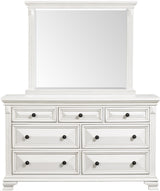CONROE Off-White 65" Wide Dresser and Mirror