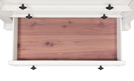 CONROE Off-White 65" Wide Dresser and Mirror