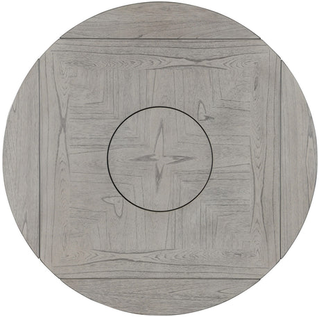 CORINA 7 Piece Round to Square Counter Height Set with Lazy-Susan