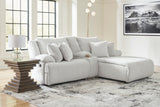 CORSICA Alloy Corduroy 96" x 73" 3 Piece Reclining Sectional with 2 Recliners