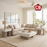 COSSETTE Cement-Look 3 Piece Table Set