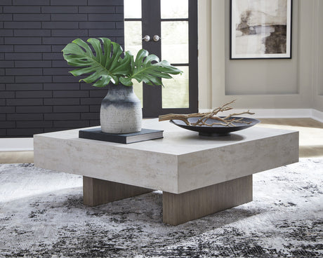 COSSETTE Cement-Look 3 Piece Table Set