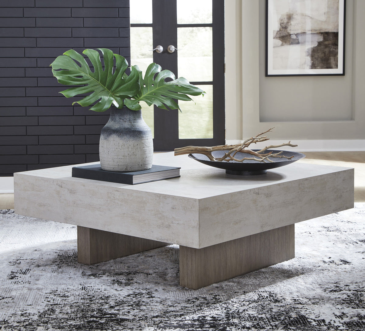 COSSETTE Cement-Look 3 Piece Table Set